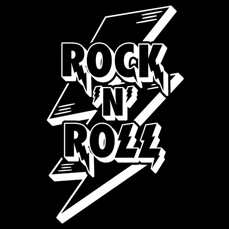 Rock 'N' Roll Lightning Bolt 3D Logo
