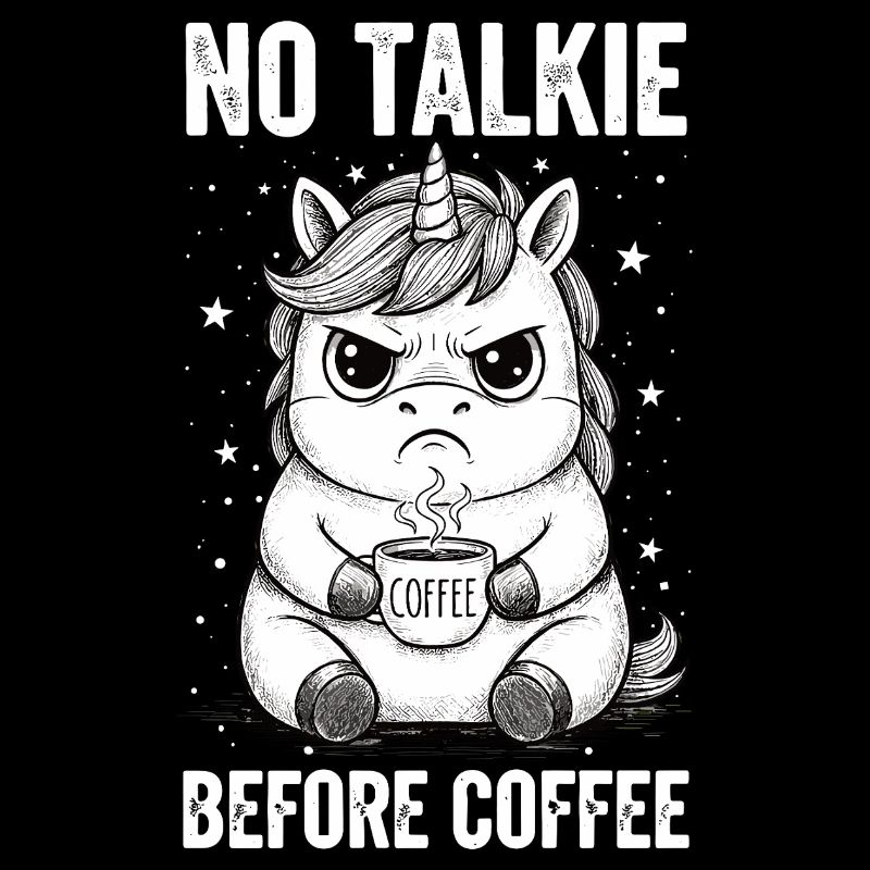 Pas de conversation devant une licorne amoureuse du café