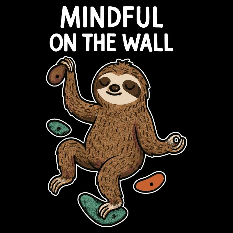 Mindful on the Wall – Zen Sloth on Wall