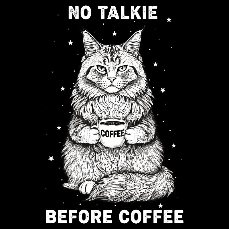 Pas de conversation devant un chat amateur de café