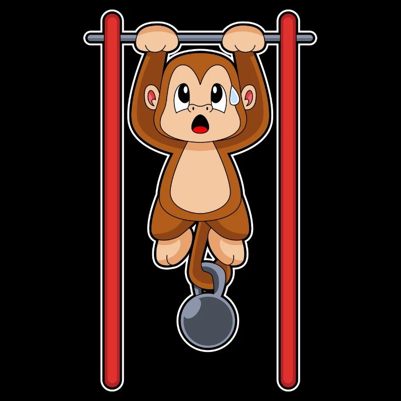 Monkey Bodybuilder Pull-ups Bodybuilding