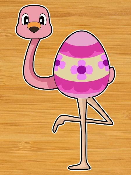 Flamingo Ostern Osterei