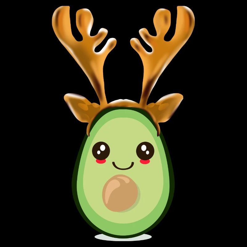 Weihnachten Avocado Rentier Geweihe
