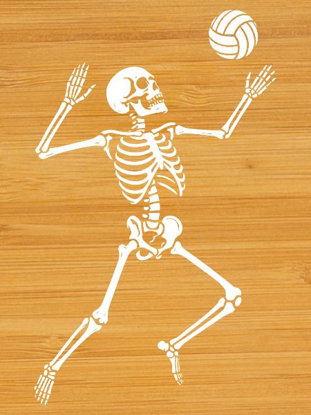 Skeleton Volleyball Silhouette