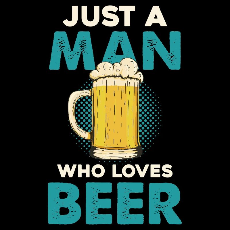 Nur ein Mann, der Bier liebt
