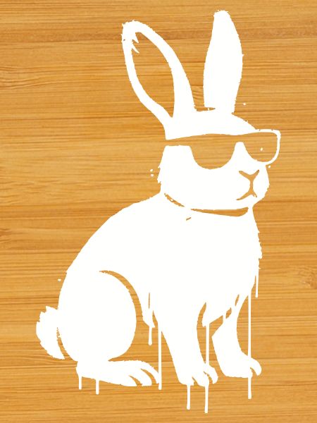 Bunny Graffiti Streetwear Vector