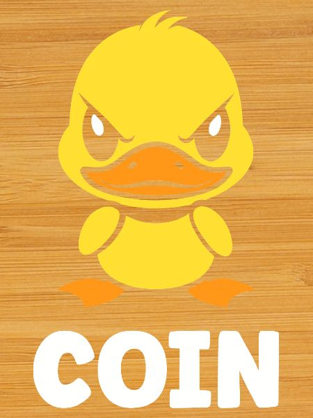 Yellow Duck Mascot Coin