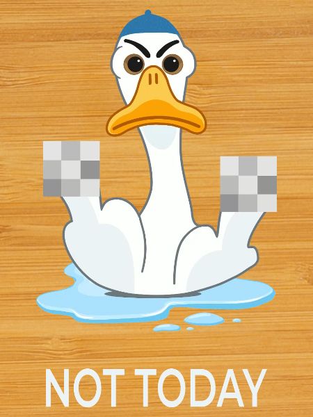 Not Today – Funny Duck Mood
