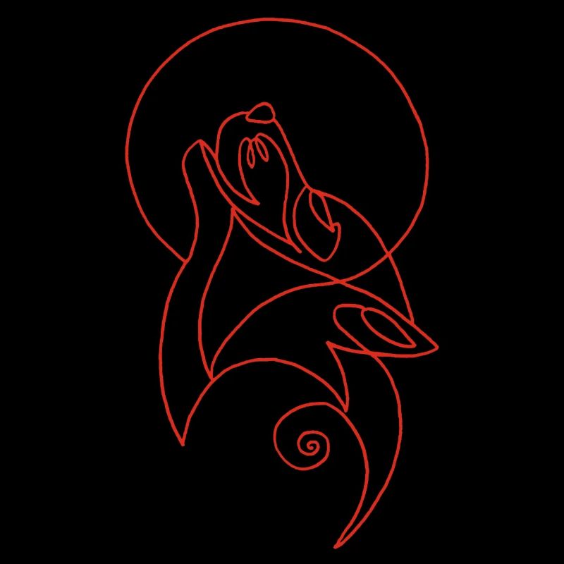 Esquisse du loup rouge