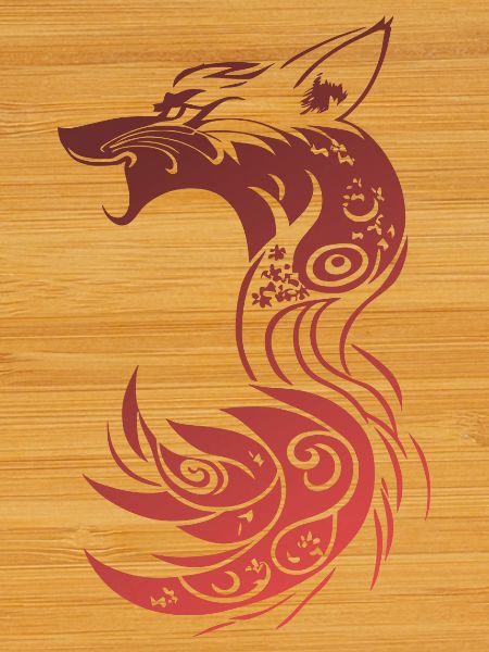 Red Tribal Fantasy Fox