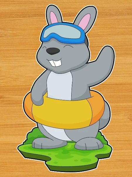 Bunny Swimming Swim Ring Summer
