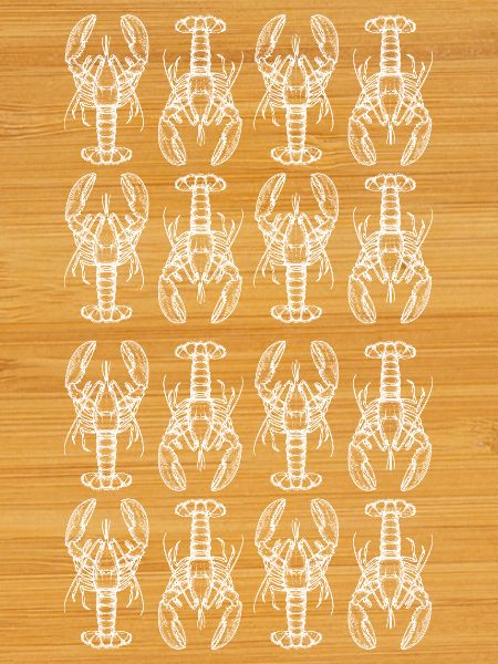 Lobster Glyph Repeating Pattern