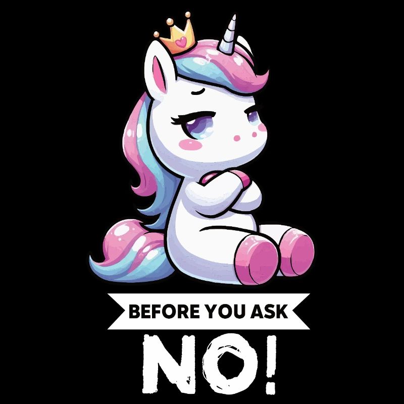 Before You Ask No Einhorn Einhörner Einhornfan 