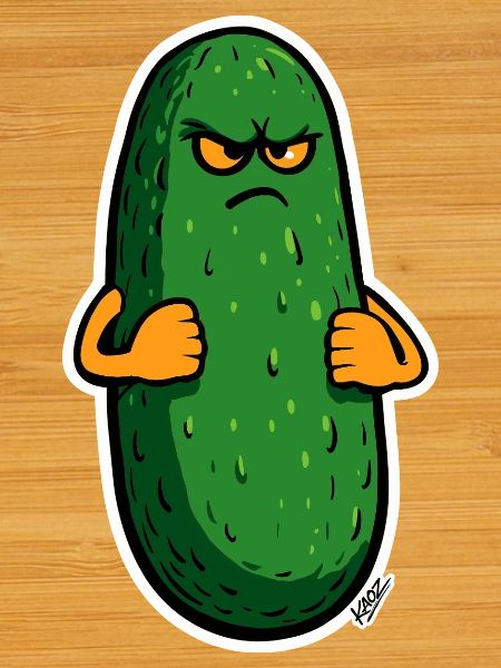 Grumpy Pickle Mascot