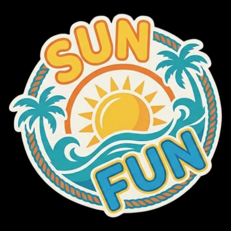 Sun Fun – Tropical Summer Sticker Design