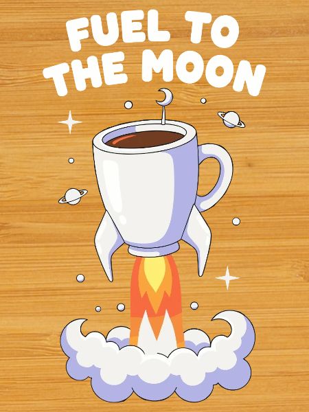 Coffee Rocket Moon Flight
