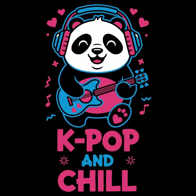 K-POP AND CHILL Mignonne musique Kpop coréenne Panda