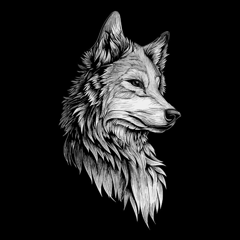 Wolf Kopf Realistisch