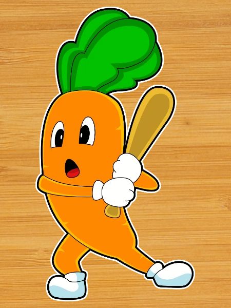 Karotte Baseball Baseballschläger