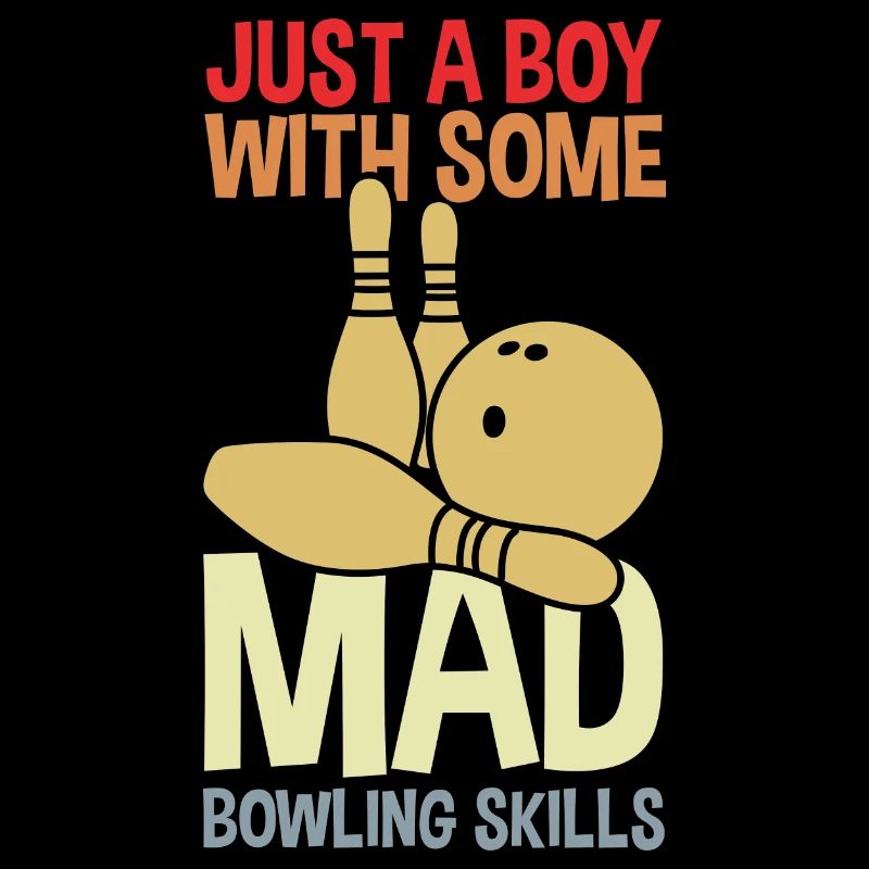 Funny bowling boy