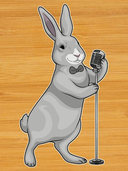 Bunny Singer Microphone Singing