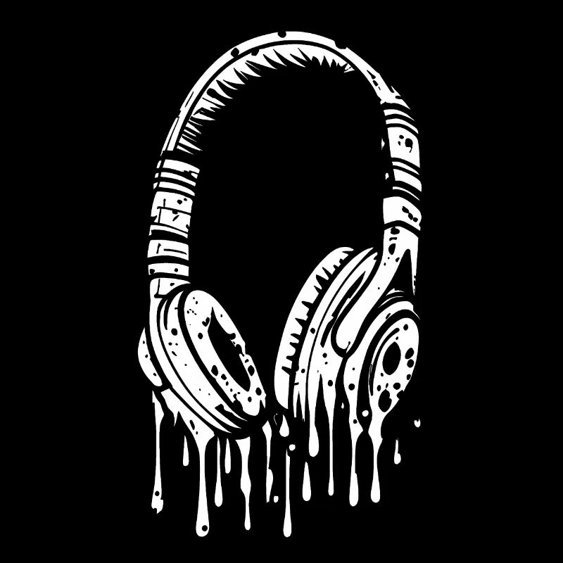 Comic Kopfhörer mit Tropfen