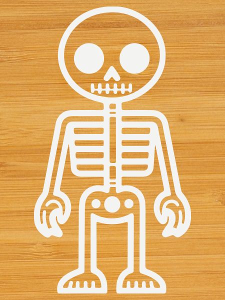 Retro-style skeleton design