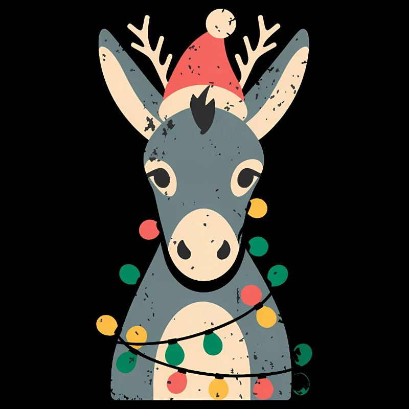 Mignon âne elfe Noël