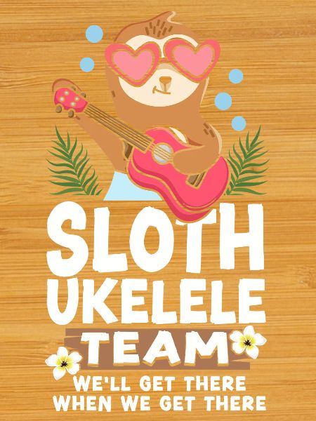 Hawaiian Ukulele Uke Sloth Sloth