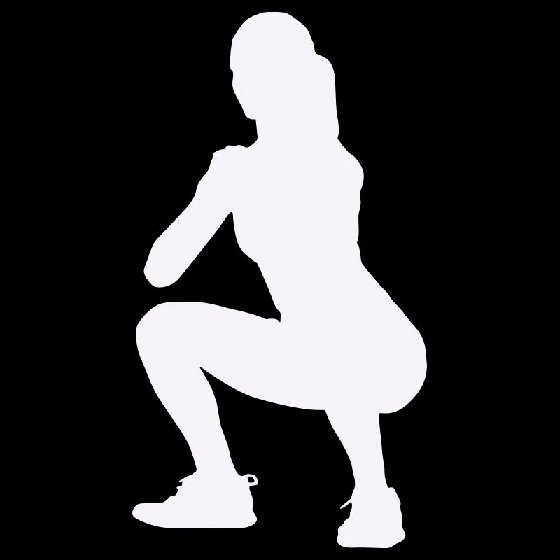 Frau Silhouette Squat