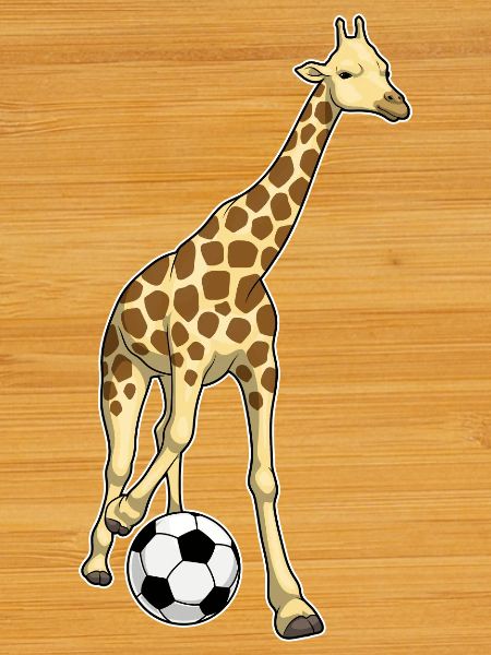 Giraffe Soccer Player Soccer
