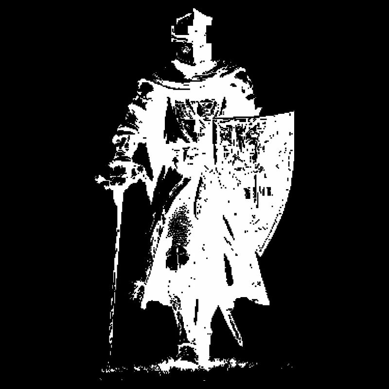 Ritter in Rüstung Silhouette
