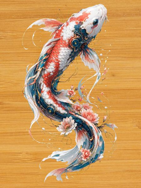 Koi mécanique florale