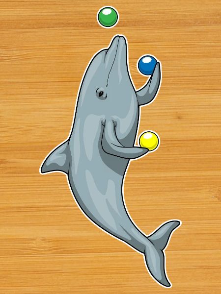Delfin Jongleur Jonglieren