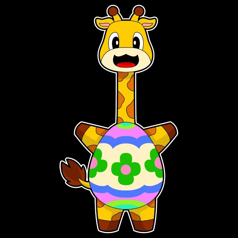 Oeuf de Pâques girafe