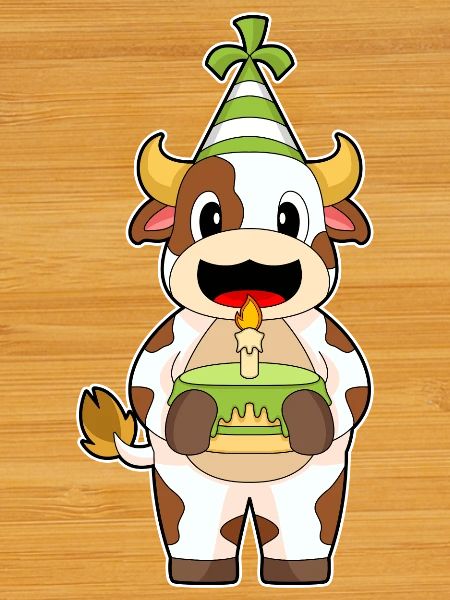 Cow Birthday Cake
