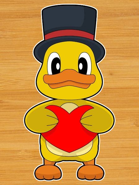 Duck Groom Heart Wedding