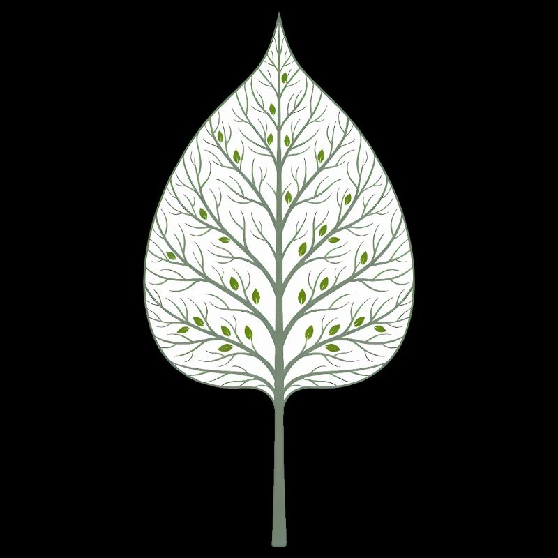 Verborgener Baum im Blatt