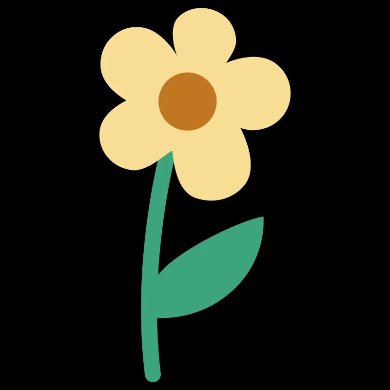 Niedliche einfache Blume – minimalistische botanische Ästhetik