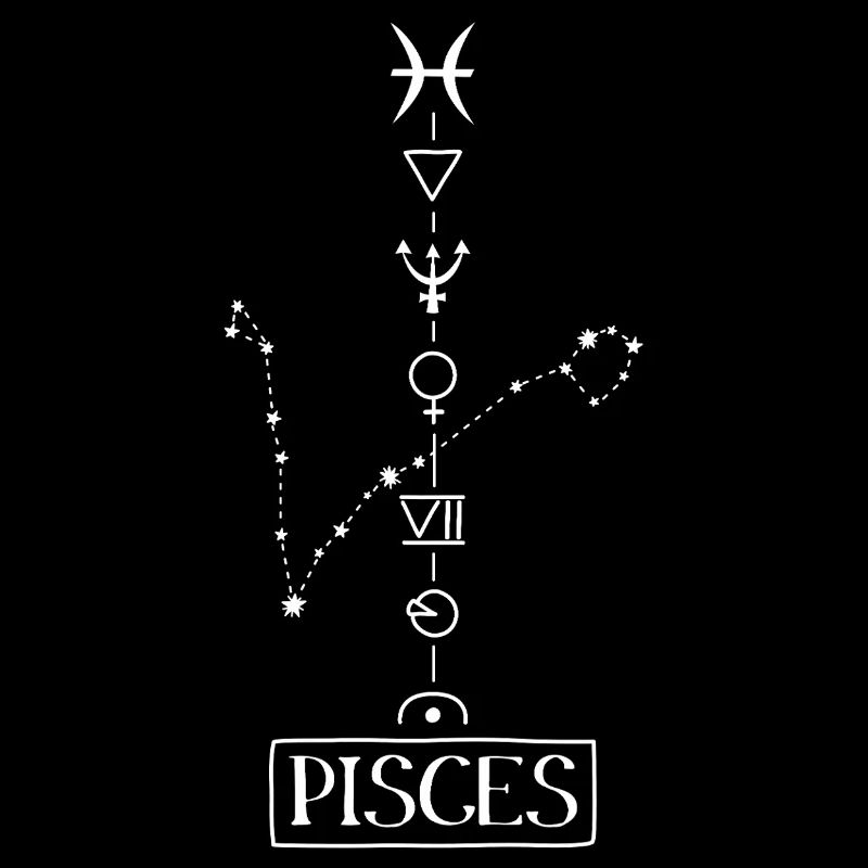Pisces - Pisces Zodiac - white