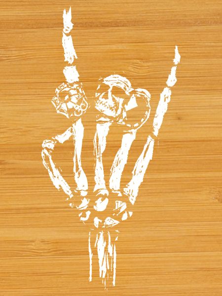 Skeleton hand with rings