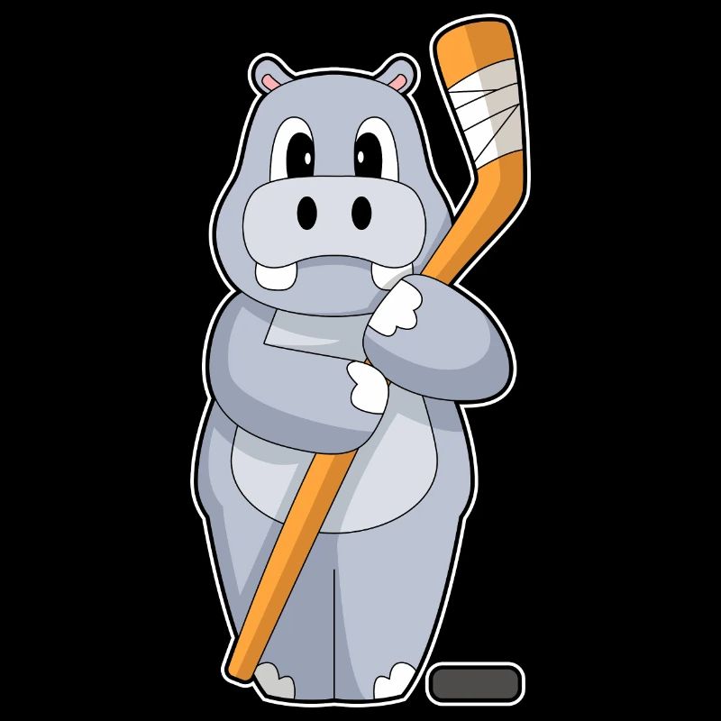 Nilpferd Eishockey Eishockeyschläger