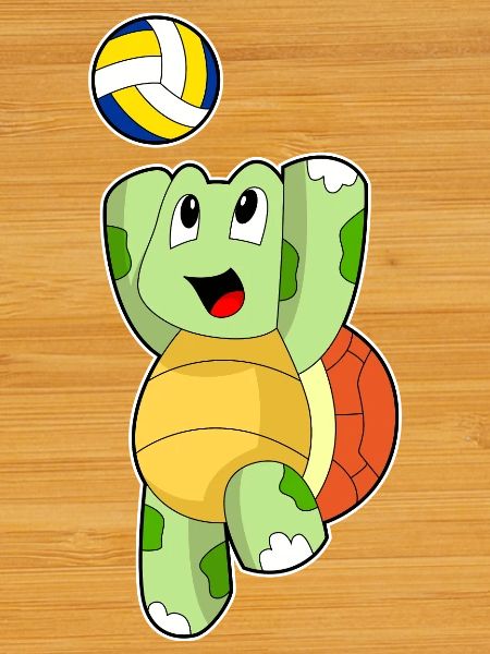 Turtle Volleyball Player Volleyball