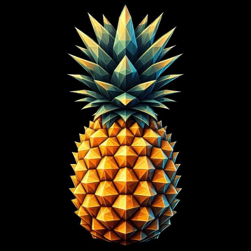 Ananas im Polygon-Stil