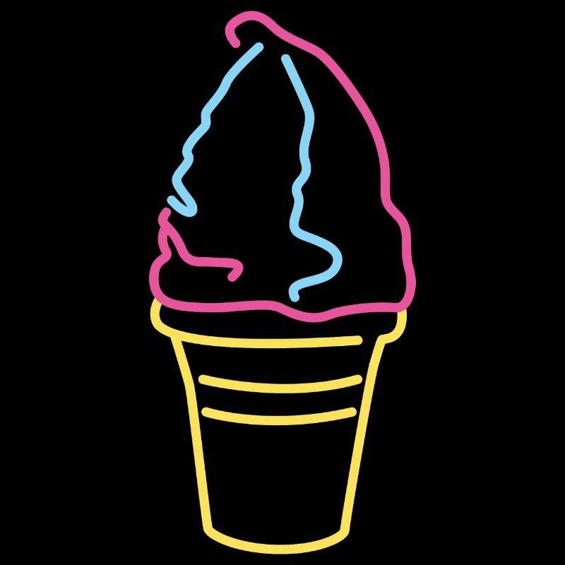 Glace molle colorée