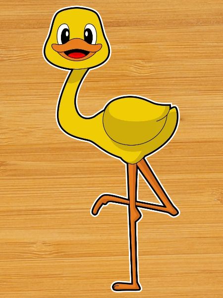 Canard flamant rose