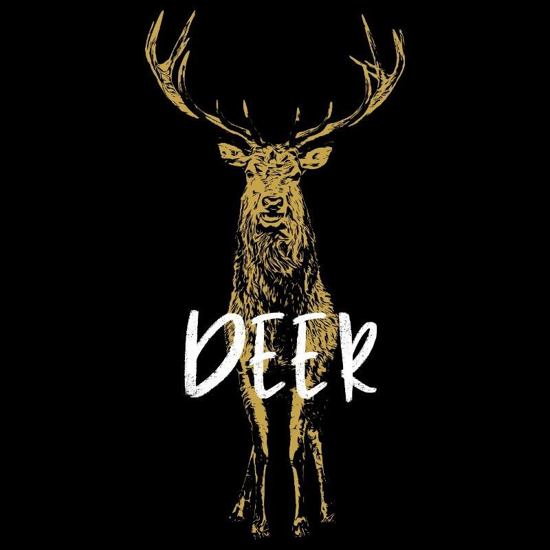 Cerf Éclat Orangé Dessin Detailé