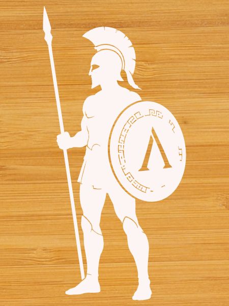 Spartanischer Krieger mit Schild