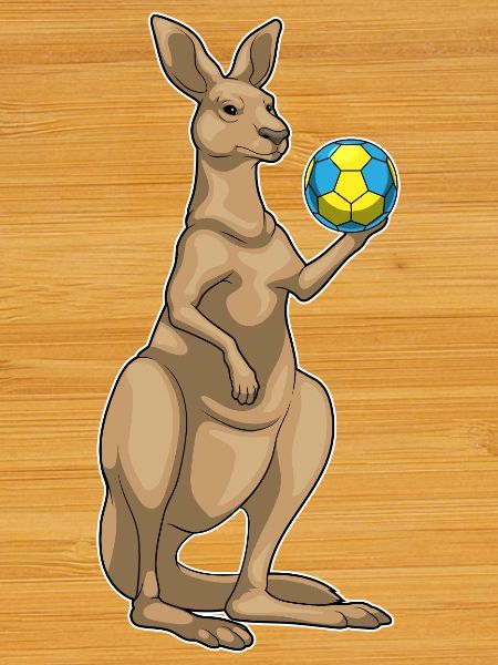 Kangaroo Handball Player Handball
