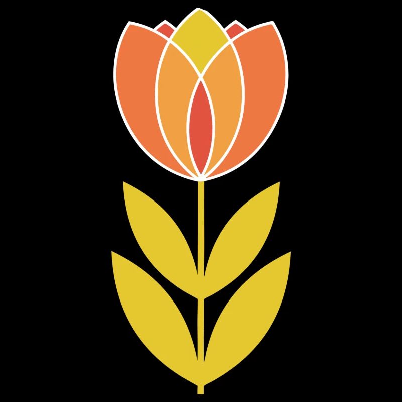 Fleur de tulipe du milieu du siècle
